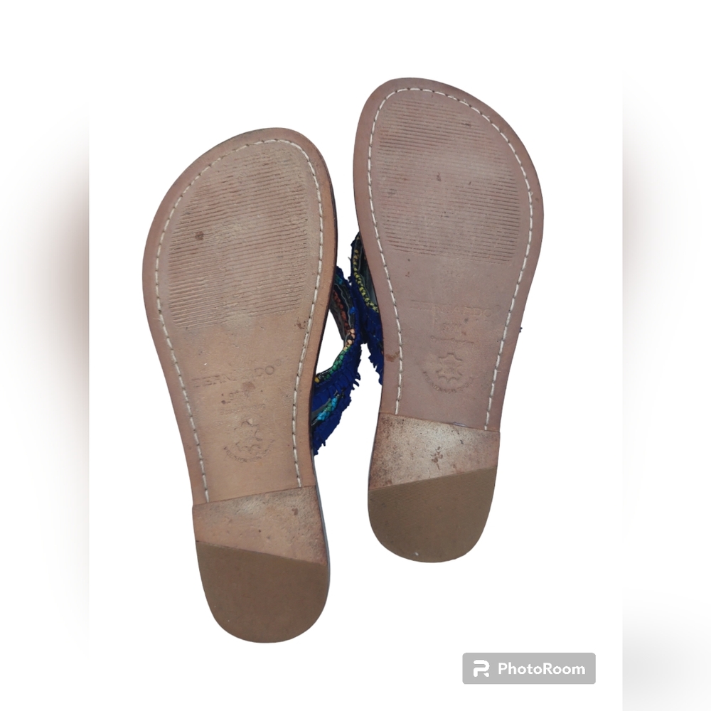 ANTHROPOLOGIE Bernardo‎ Miami Fringe Sandals size 9 1/2M - Picture 3 of 7